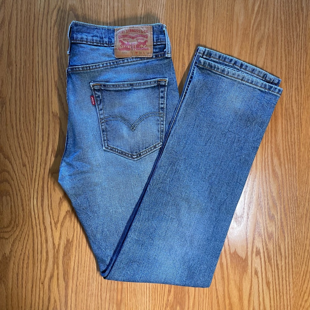 Men’s 514 Levi’s Denim Blue Jeans  31” x 32”  NWOT